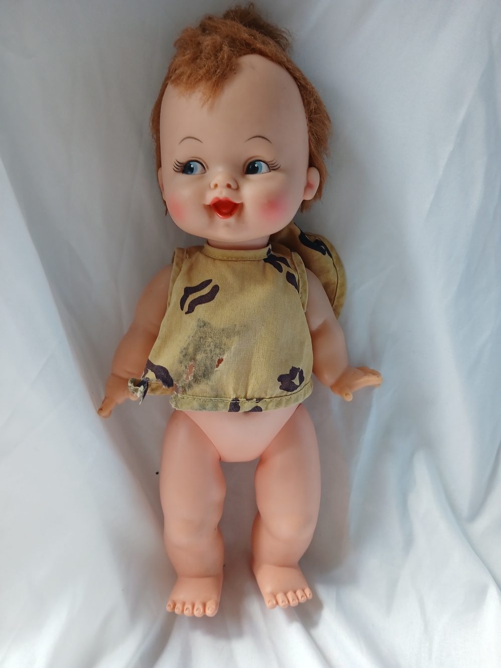 Vintage Hanna-Barbera Pebbles Flintstone Doll 11.5 Inch Ideal Toy Corp